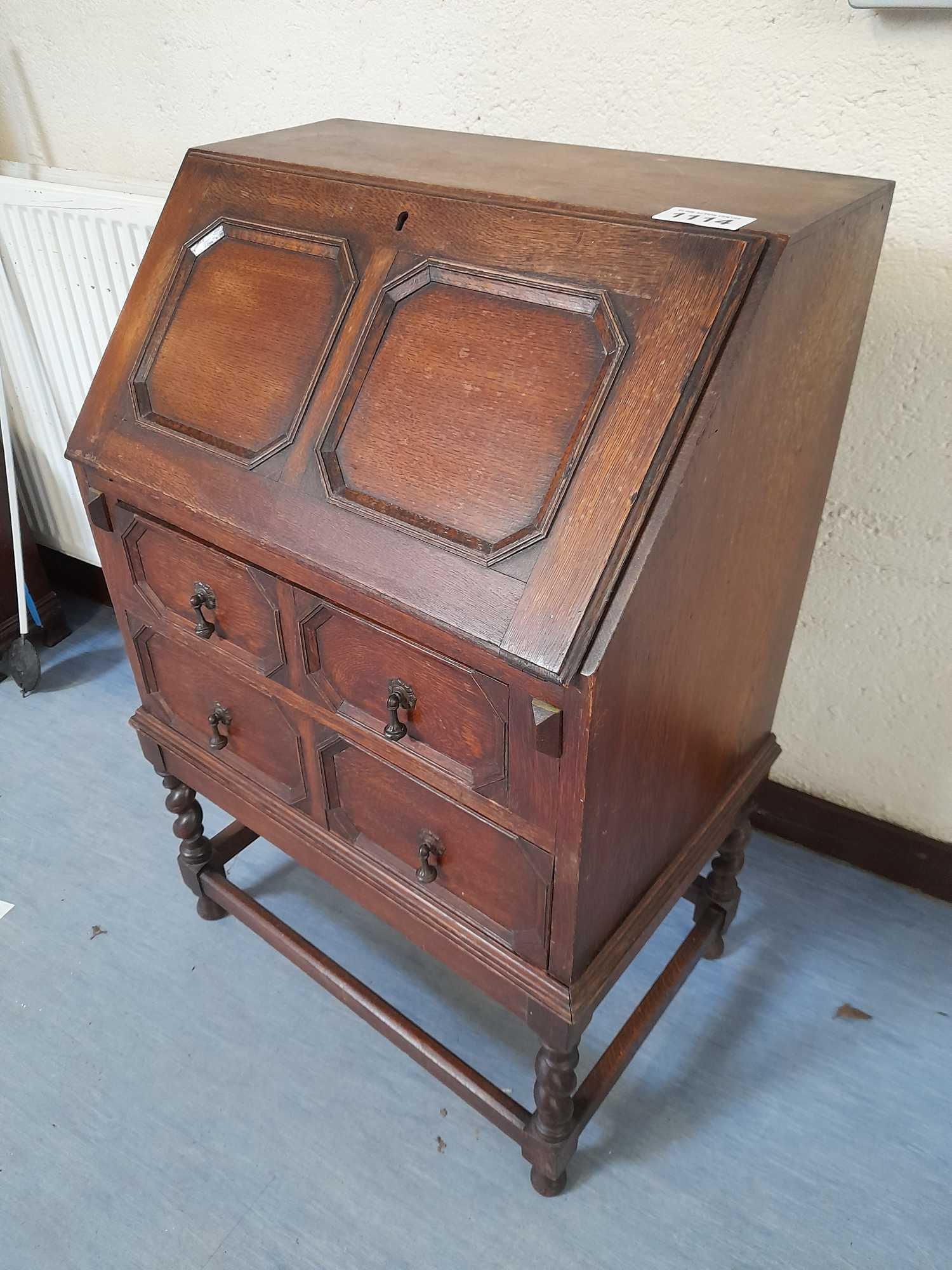 BARLEY TWIST LEGGED BUREAU- LOCKED (AF)