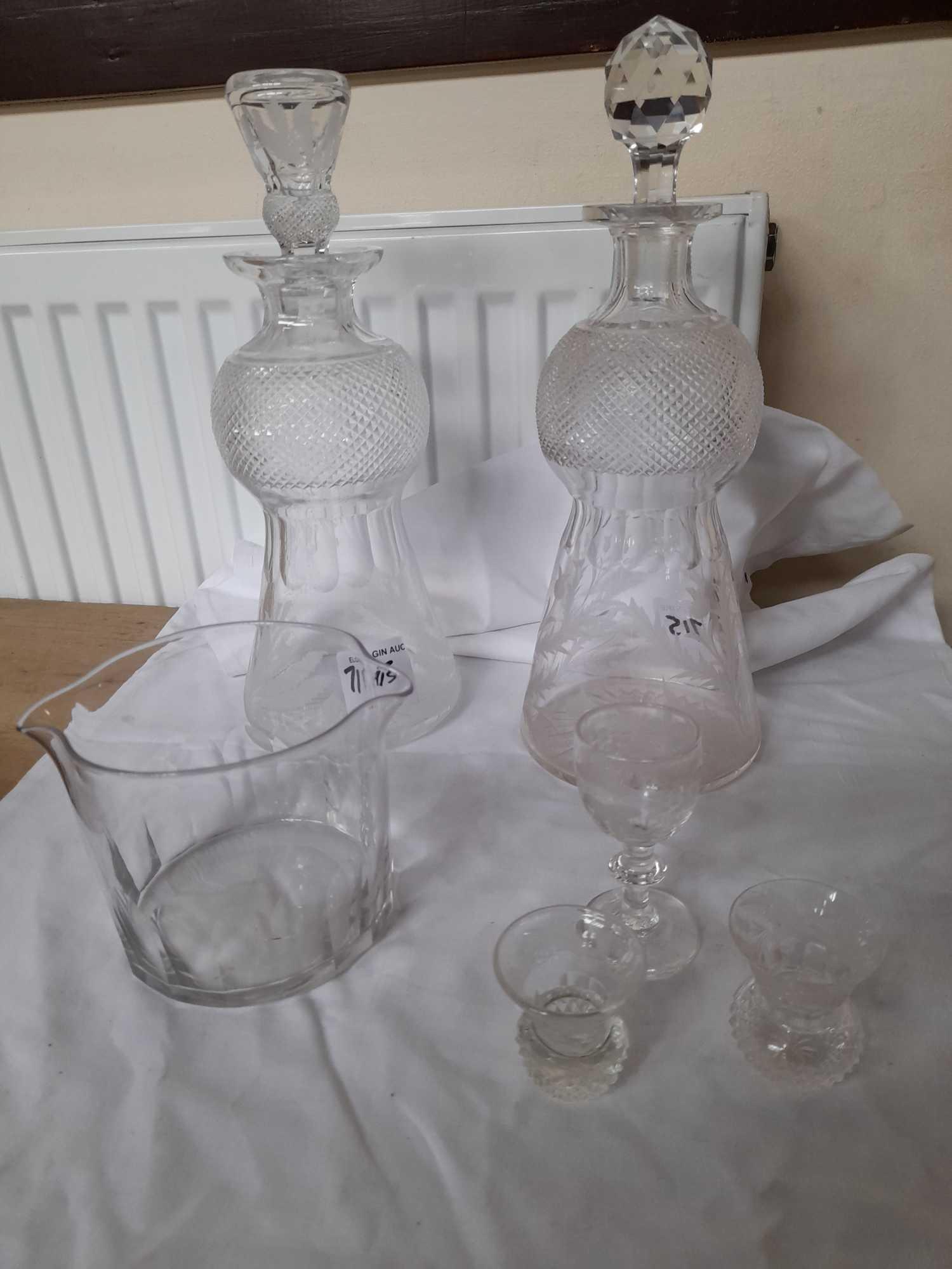 2 DECANTERS & GLASSES ETC (AF) - Image 3 of 30