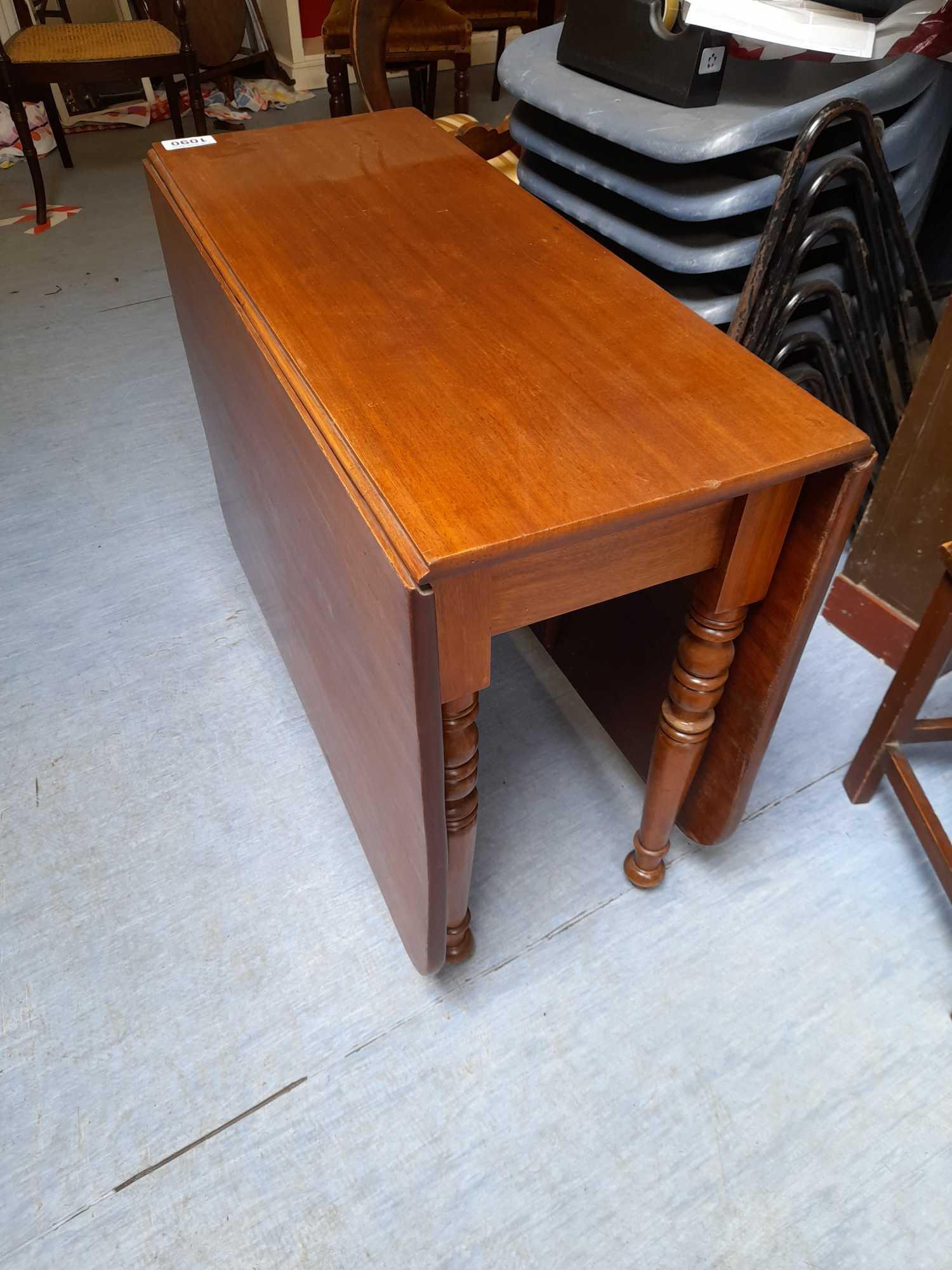 MAHOGANY DROP LEAF TABLE - Image 3 of 6