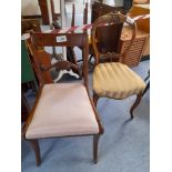 2 ODD DINING CHAIRS (AF)
