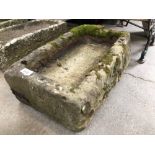 RECTANGULAR STONE TROUGH