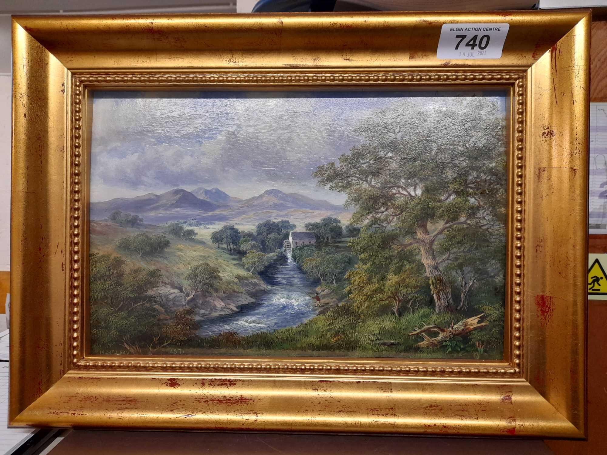 OIL PAINTING WATERMILL M MCLEAY 1871 - Image 3 of 9