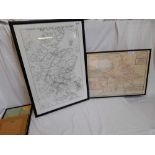 2 FRAMED RAILWAY MAPS