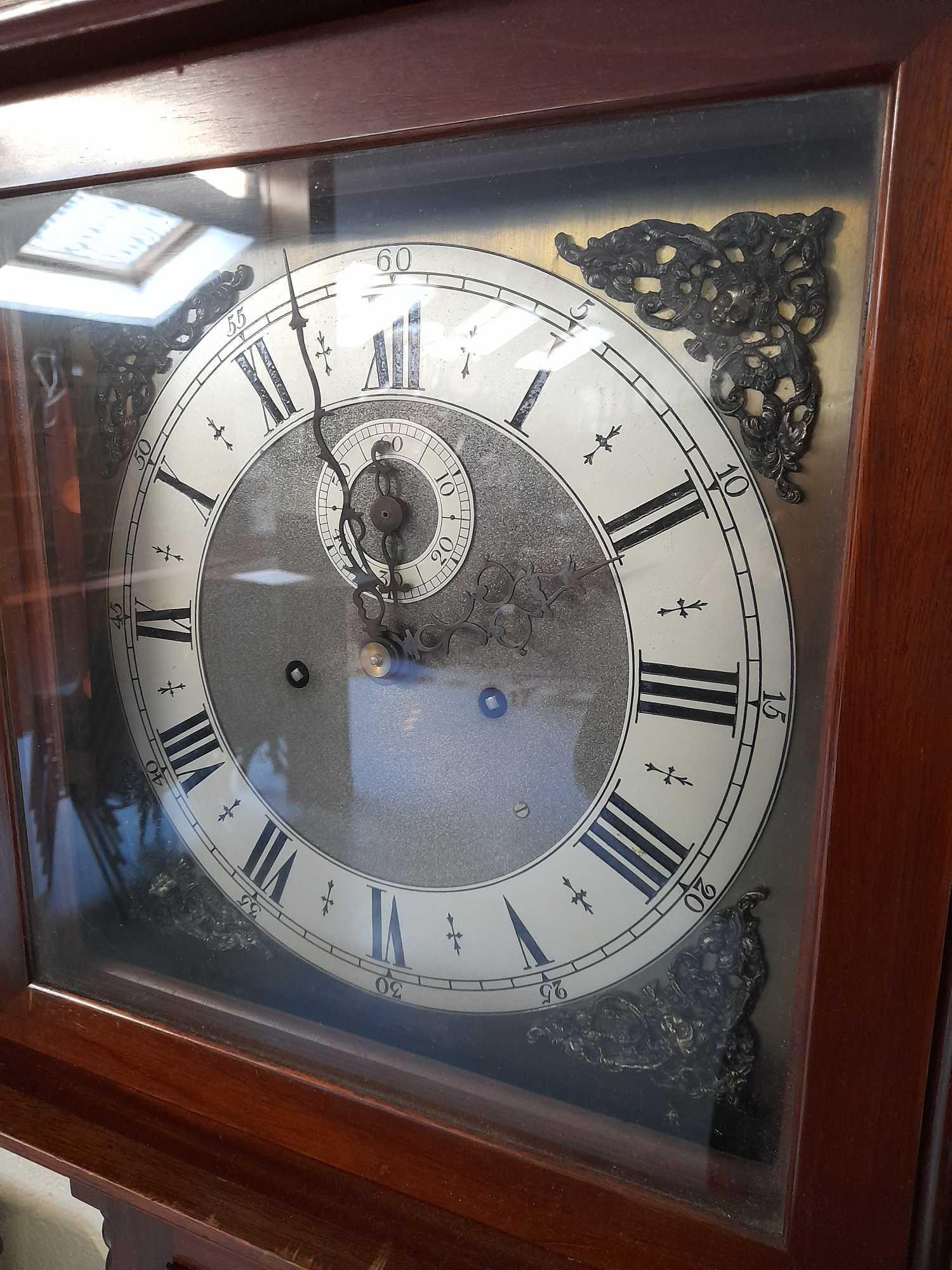 INLAID LONG CASED CLOCK - Image 6 of 15