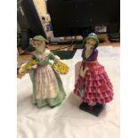 2 ROYAL DOULTON FIGURES- DAFFY DOWN DILLY & PRISCILLA