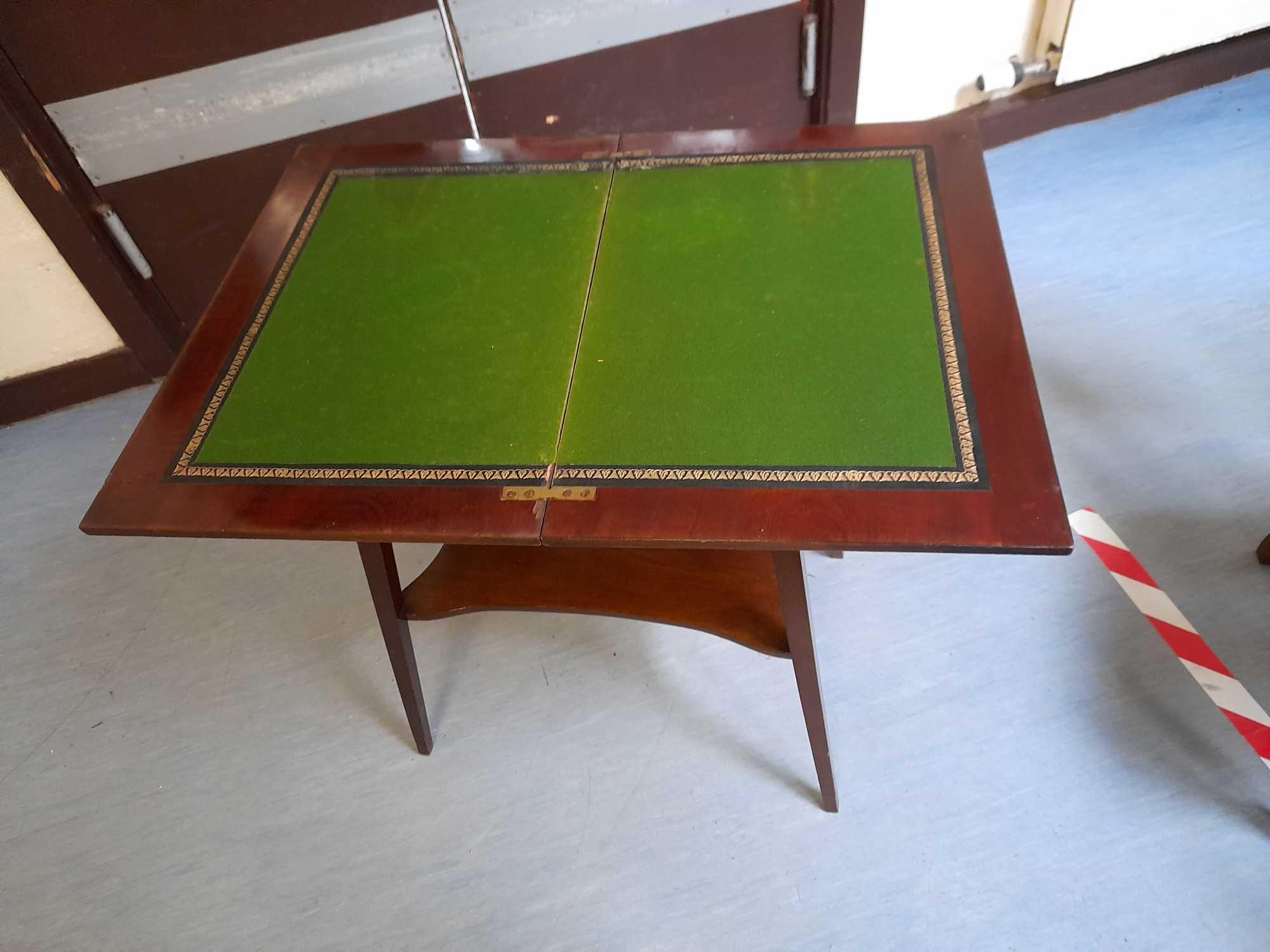 INLAID FOLD OVER CARD TABLE (AF) - Image 8 of 9