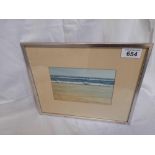 W C PAINTING SEASCAPE BY A WOOD