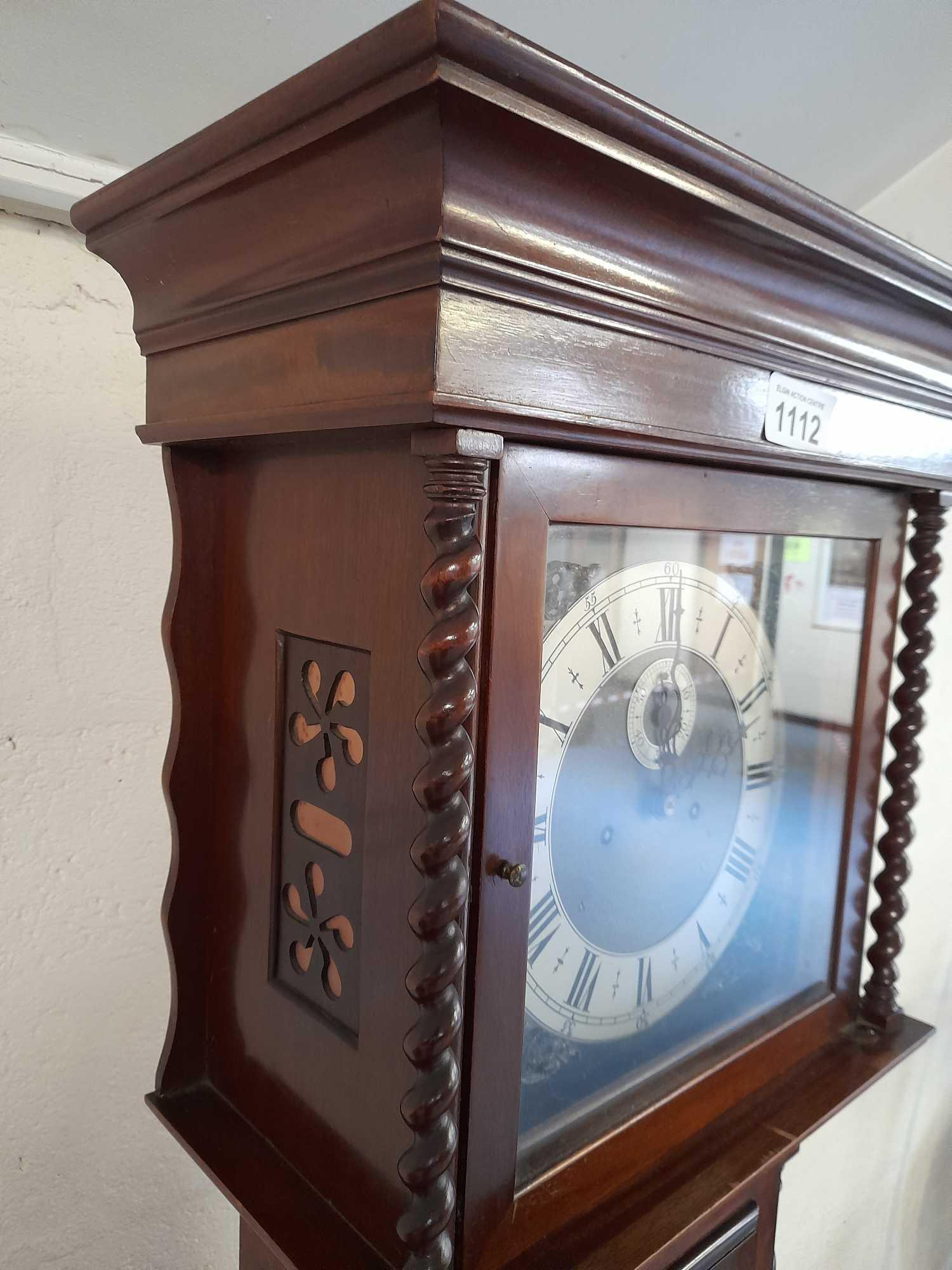 INLAID LONG CASED CLOCK - Image 8 of 15