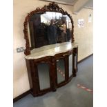 MIRRORED BACK CREDENZA