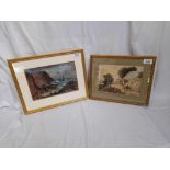 W C PAINTING LIMEKILN & PICTURE TEIGNMOUTH