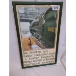 FRAMED SOUTHERN RAILWAY POSTER