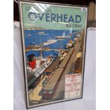 FRAMED POSTER LIVERPOOL OVERHEAD RAILWAY