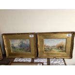 PAIR W C PAINTINGS SYLVESTER STANNARD (FRAMES AF)