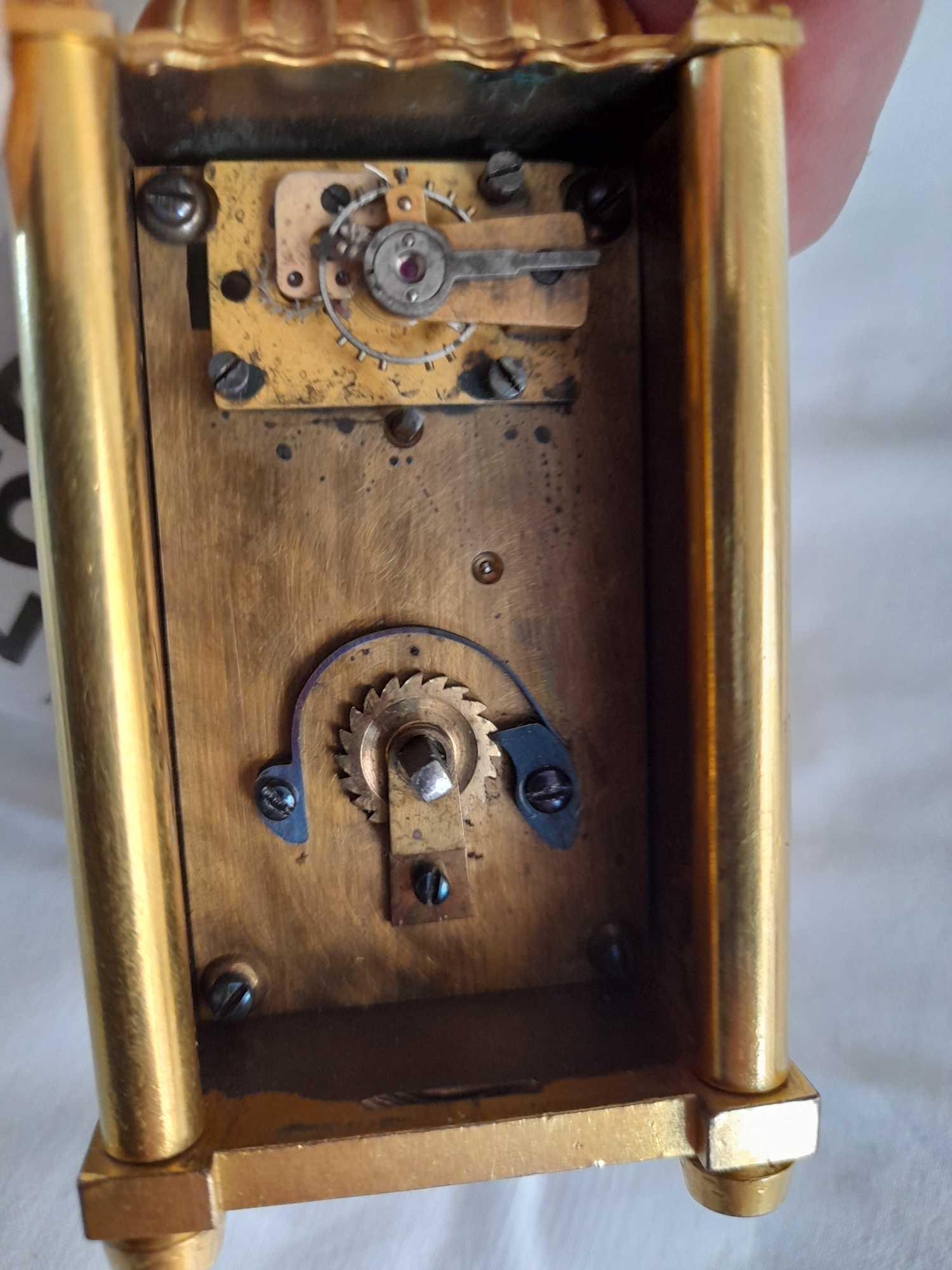 SMALL BRASS CLOCK GROSSMITH LONDON - Image 18 of 18