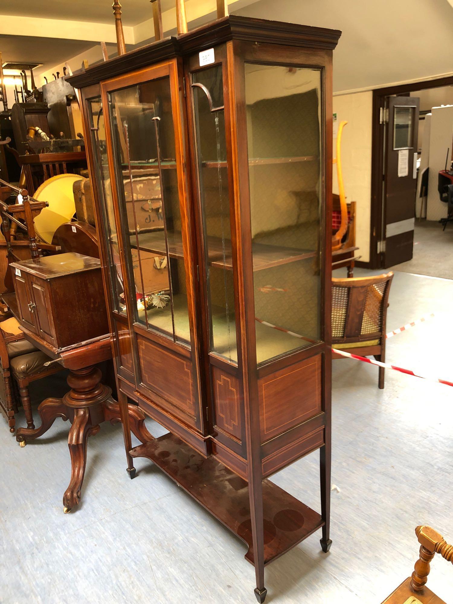 INLAID GLASS DISPLAY CABINET(AF) - Image 6 of 15