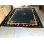 BLUE CHINESE PATTERNED RUG