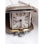 SMALL SILVER WATCH/ TRAVEL CLOCK