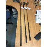 3 VINTAGE GOLF CLUBS-ST ANDREWS ETC (AF)