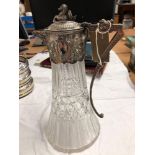 WALKER & HALL SILVER PLATED CLARET JUG