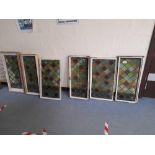 6 STAIN GLASS WINDOWS (AF)