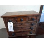 VICTORIAN MAHOGANY MINIATURE CHEST DRAWERS (AF)
