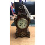 TORTOISE SHELL CLOCK- HAMILTON & INCHES EDINBURGH (AF)