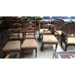 8 (6+2) DINING ROOM CHAIRS (AF)