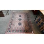 FRILLED EDGED RUG APPROX SIZE 172 X 121 CMS