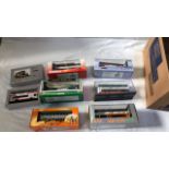 7 BOXED MODEL BUSES ASSORTED