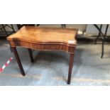 GEORGIAN MAHOGANY SERPENTINE CARD TABLE (AF)