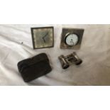 BOX-OPERA GLASSES & 2 CLOCKS (1 SILVER) (AF)