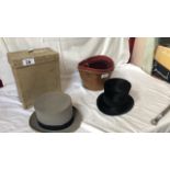 2 TOP HATS- P THOMSON EDINBURGH & A REED LONDON