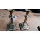 PAIR BRASS CANDLESTICKS