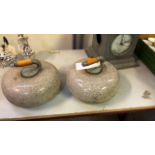 PAIR CURLING STONES