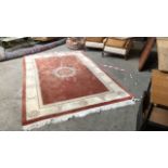 LARGE RUG-STAINED (AF) APPROX SIZE 274 X 181 CMS