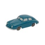 WIKING Porsche 356, 1960,azurblaue Karosserie, gesilberte Scheiben, Bodenprägung "WM