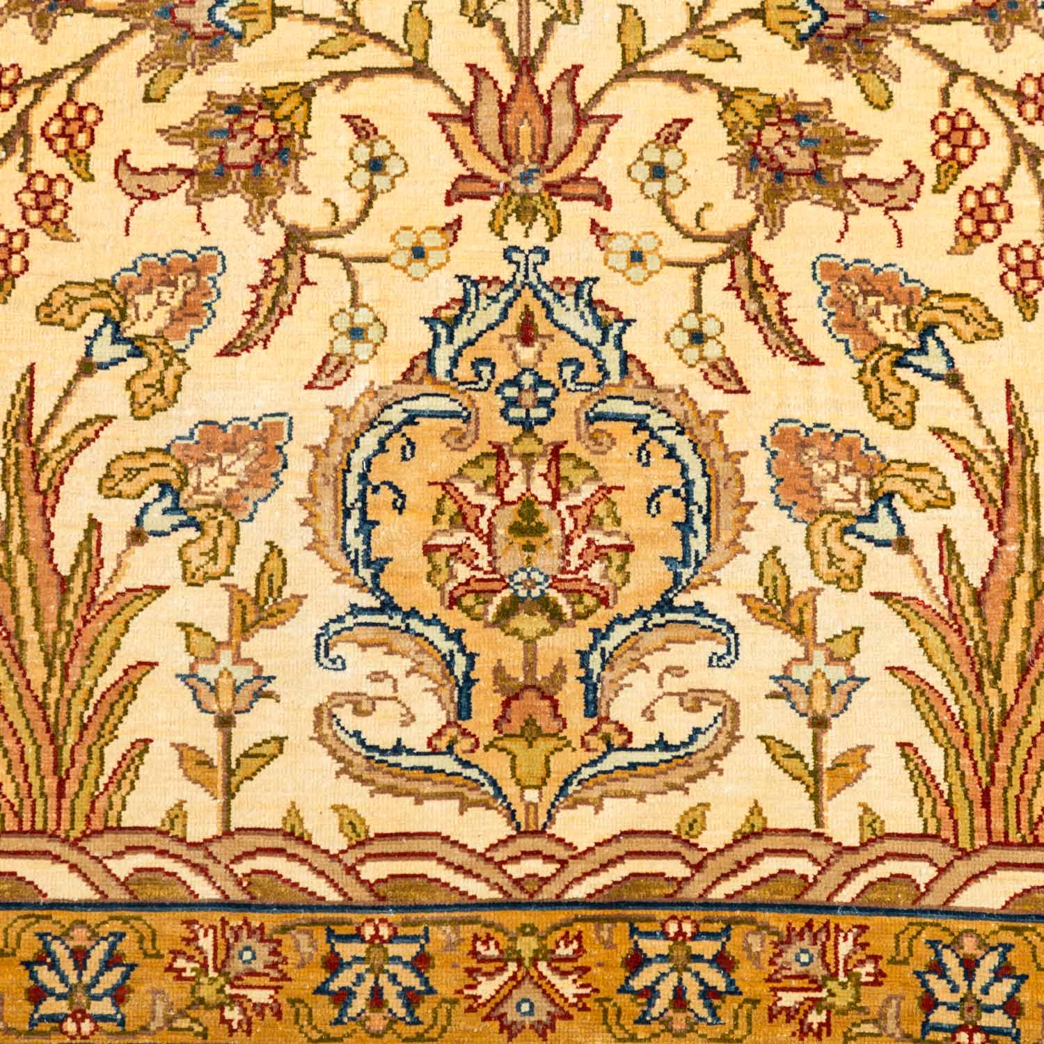Orientteppich aus Seide. HEREKE, 159x95 cm.Das Innenfeld zeigt ein hellbeigefarbenes G - Image 4 of 5