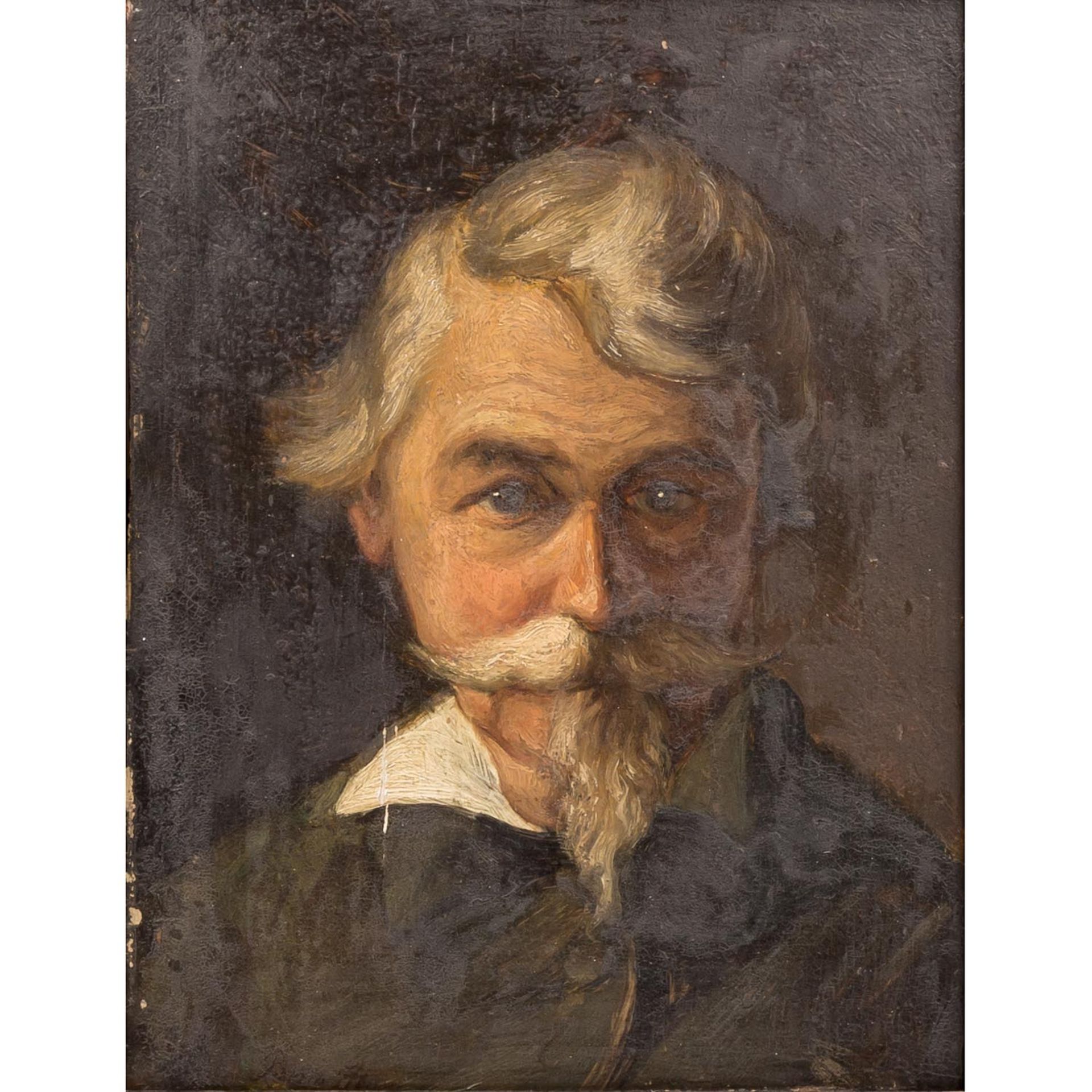 ADAM, BENNO RAFFAEL (1812-1892), "Herrenportrait", wohl der Künstler selbst,Brustbild