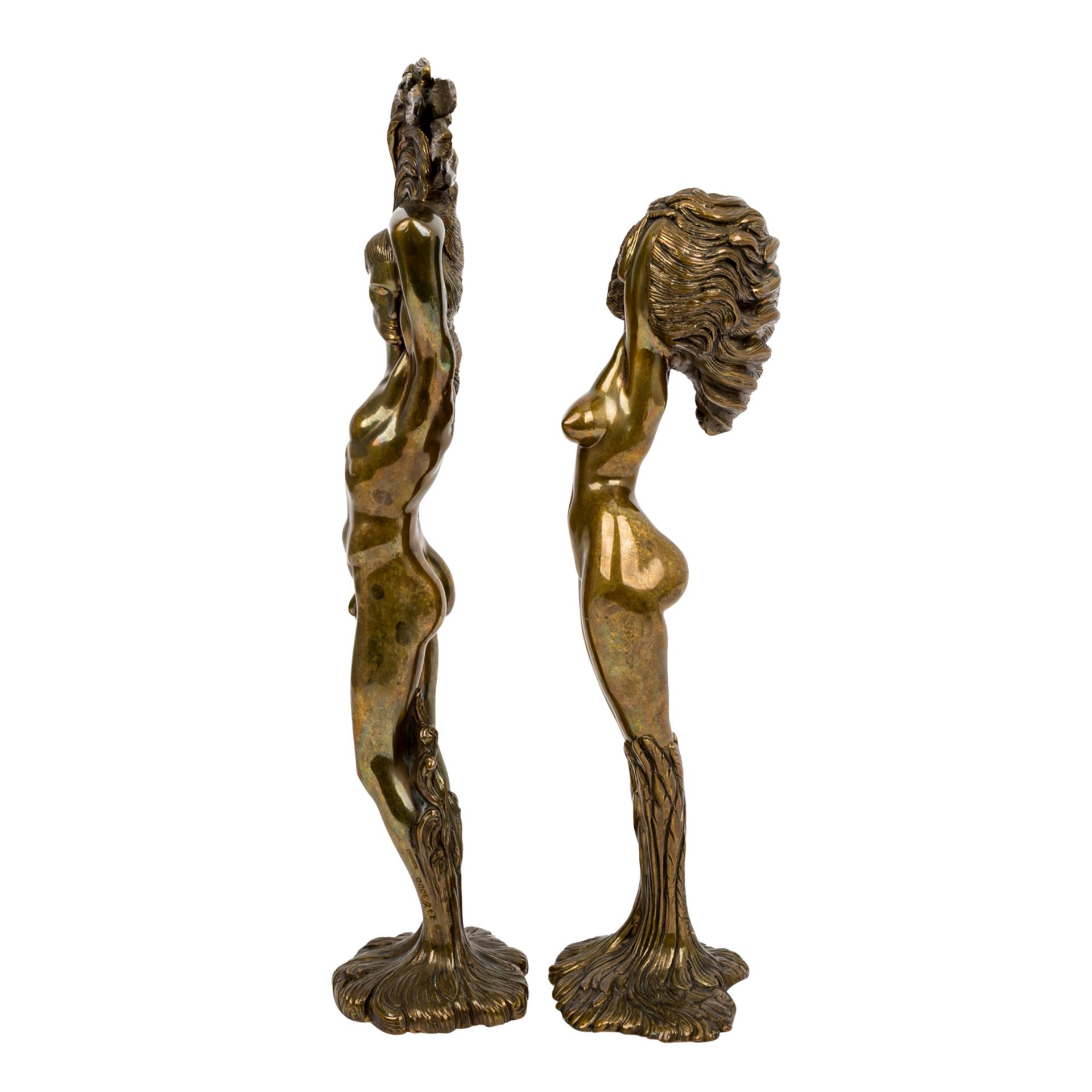 FUCHS, ERNST (1930-2015) Skulpturenpaar "Daphne" und "Apoll"Bronzeguss, Figuren Daphne - Image 2 of 7