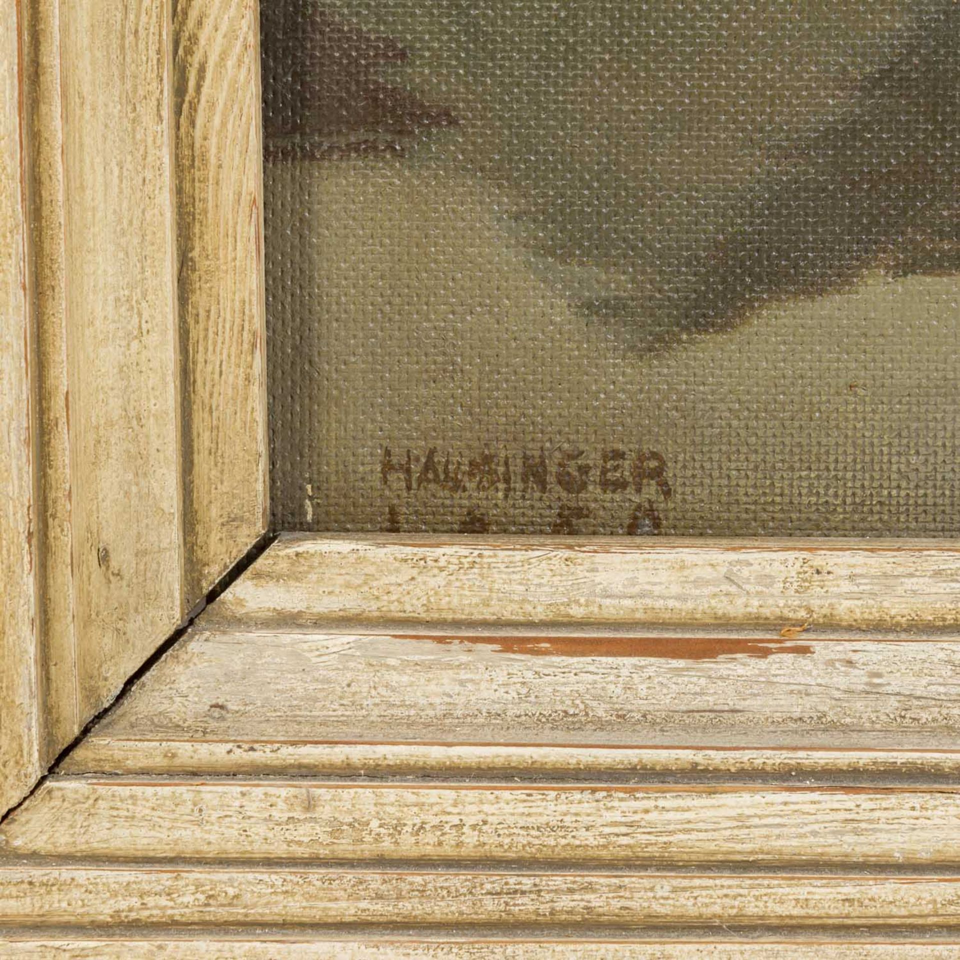 MALER DES 20.JH "Besigheim"Öl auf Platte, sig. und dat. "Halsinger 1950", HxB: ca. 10 - Image 3 of 5