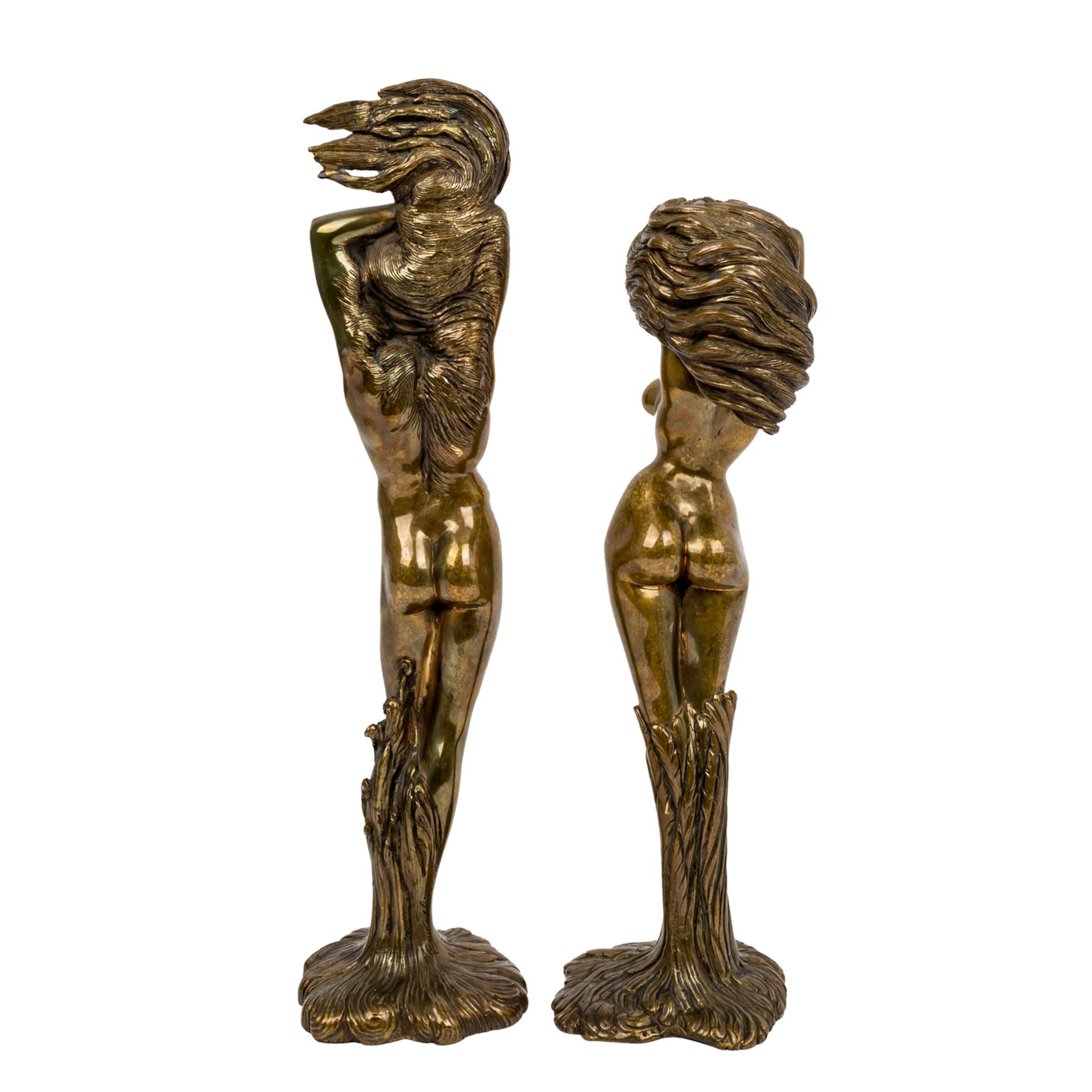 FUCHS, ERNST (1930-2015) Skulpturenpaar "Daphne" und "Apoll"Bronzeguss, Figuren Daphne - Image 3 of 7