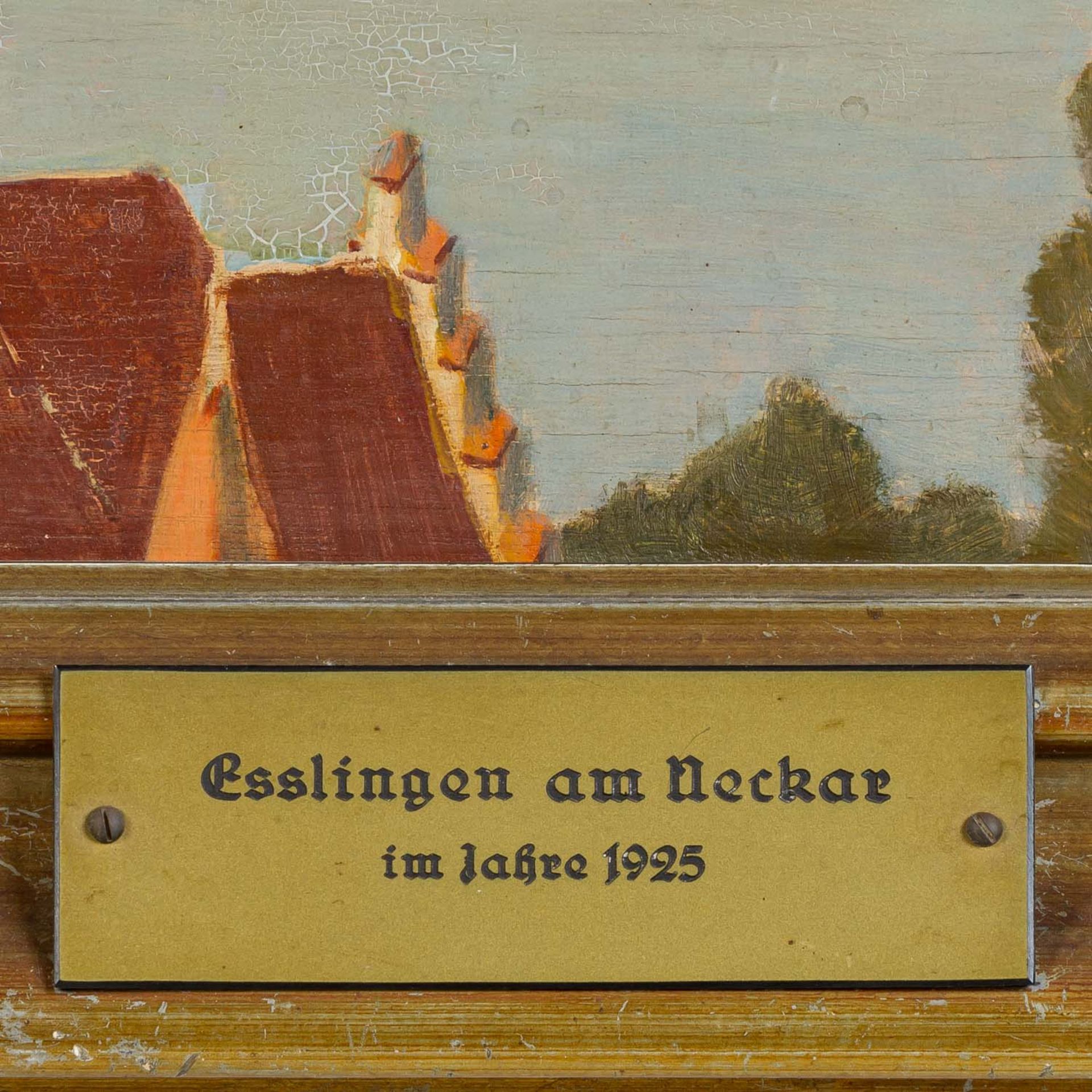 FUCHS, KARL (1872-1968), "Esslingen am Neckar im Jahre 1925",Panoramaansicht, u.li. si - Image 3 of 5