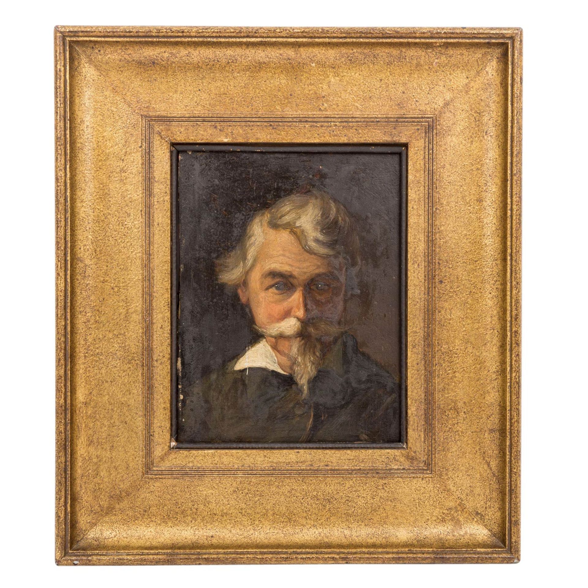 ADAM, BENNO RAFFAEL (1812-1892), "Herrenportrait", wohl der Künstler selbst,Brustbild - Image 2 of 6