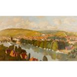 FUCHS, KARL (1872-1968), "Esslingen am Neckar im Jahre 1925",Panoramaansicht, u.li. si
