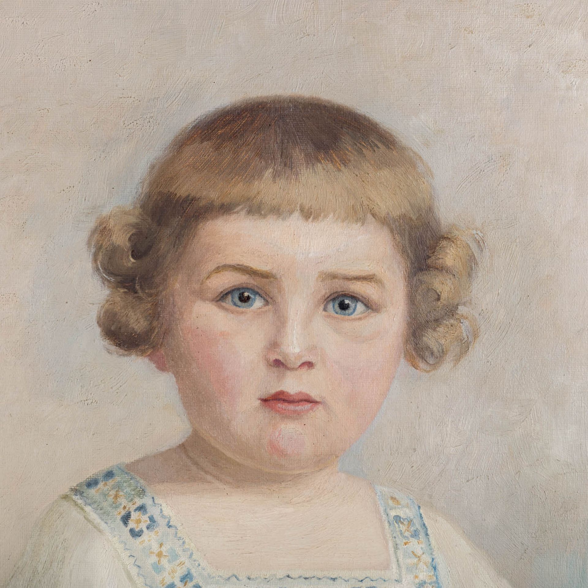 BECKERS, D., "Kinderportrait" 1918Öl auf Leinwand, HxB: 140/95 cm, Rahmen, leichte Al - Image 3 of 5