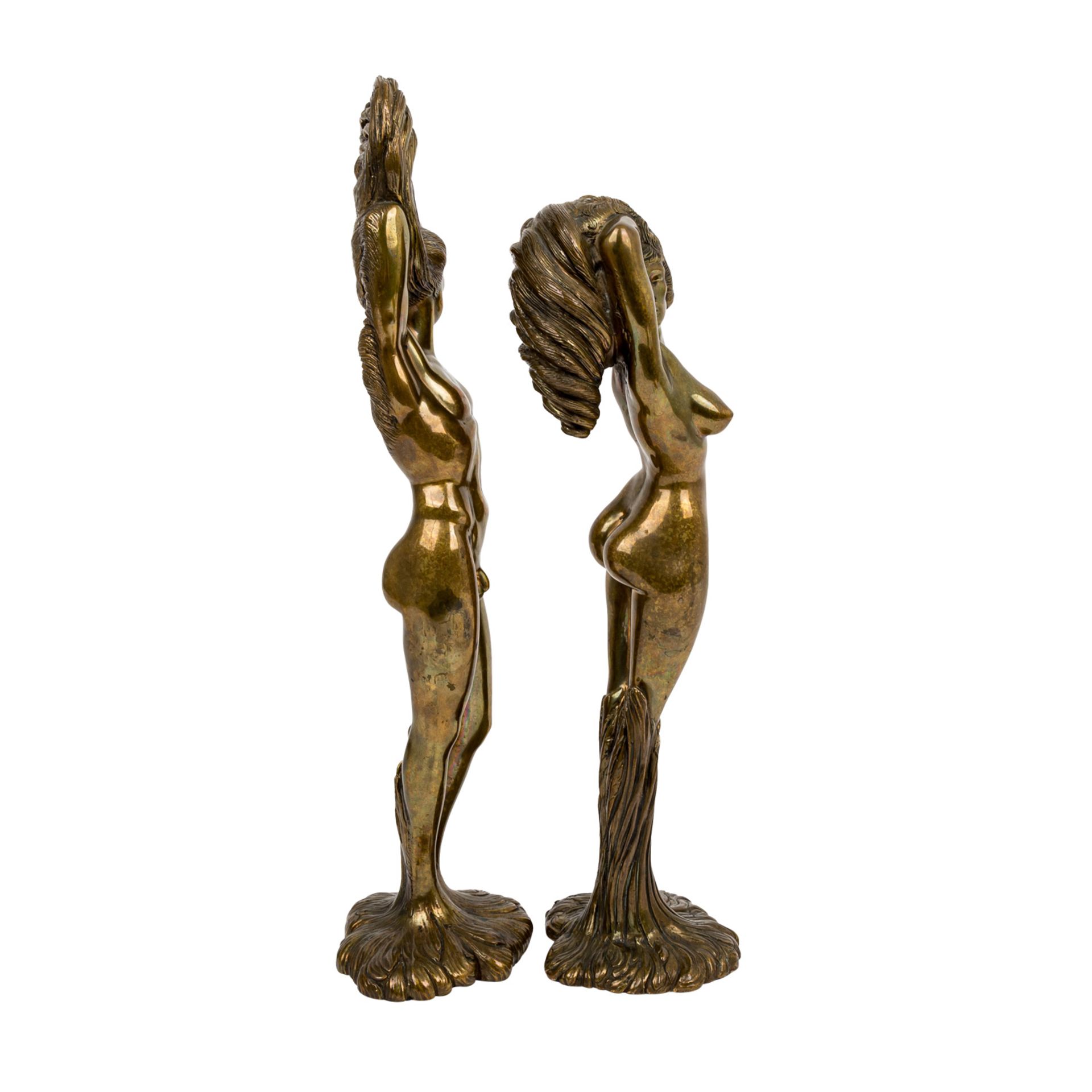 FUCHS, ERNST (1930-2015) Skulpturenpaar "Daphne" und "Apoll"Bronzeguss, Figuren Daphne - Image 4 of 7