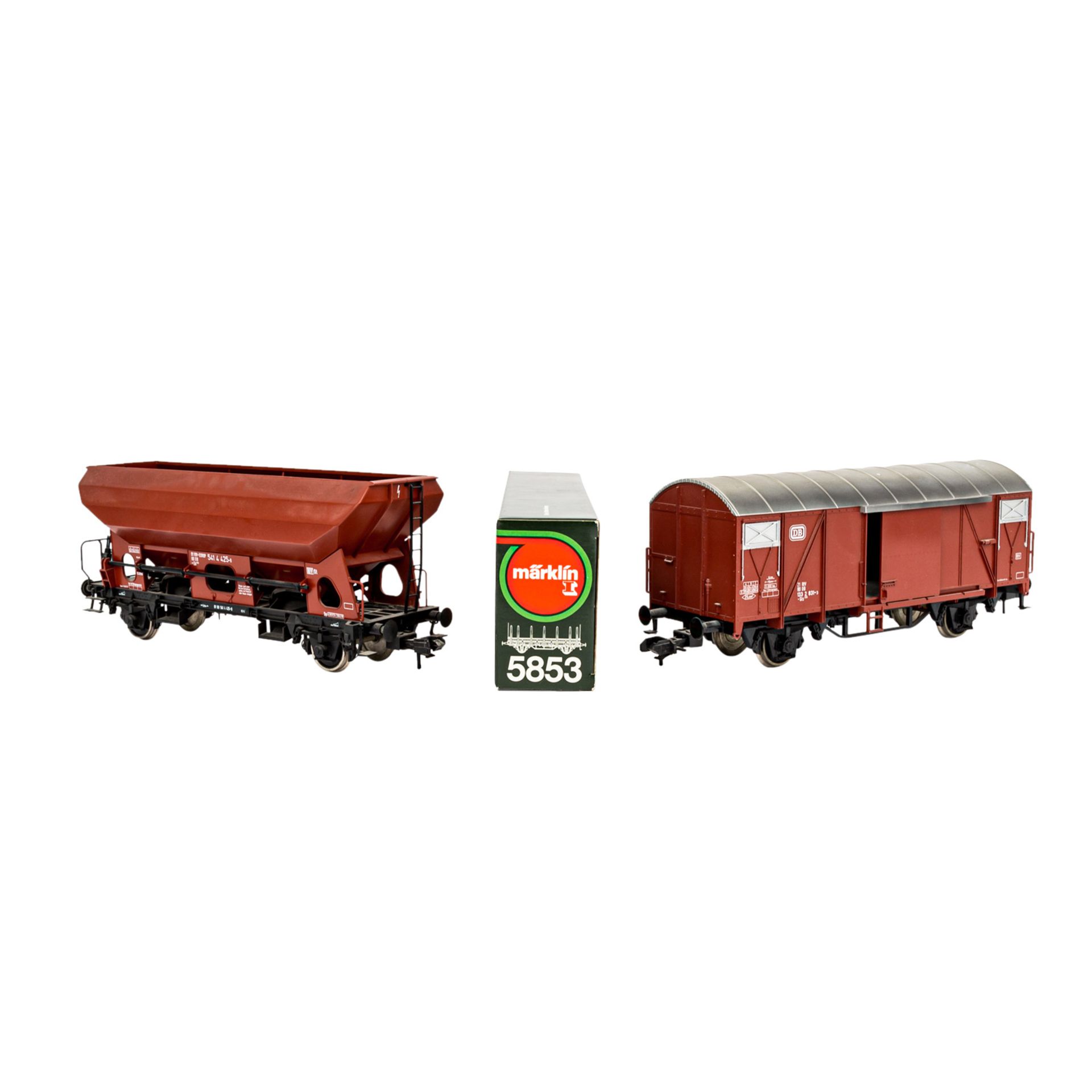 MÄRKLIN 3-tlg Konvolut Güterwagen, Spur 1,bestehend aus gedecktem Güterwagen und Sc - Bild 2 aus 2