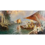 BALSAMO, SALVATORE (1894-1922) "Benedizione del Mare a Posillipo"Öl auf Leinwand, sig