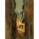 FAURE, AMANDUS (Hamburg 1874-1931 Stuttgart), „Gasse in Lugano bei Nacht“,eine sch