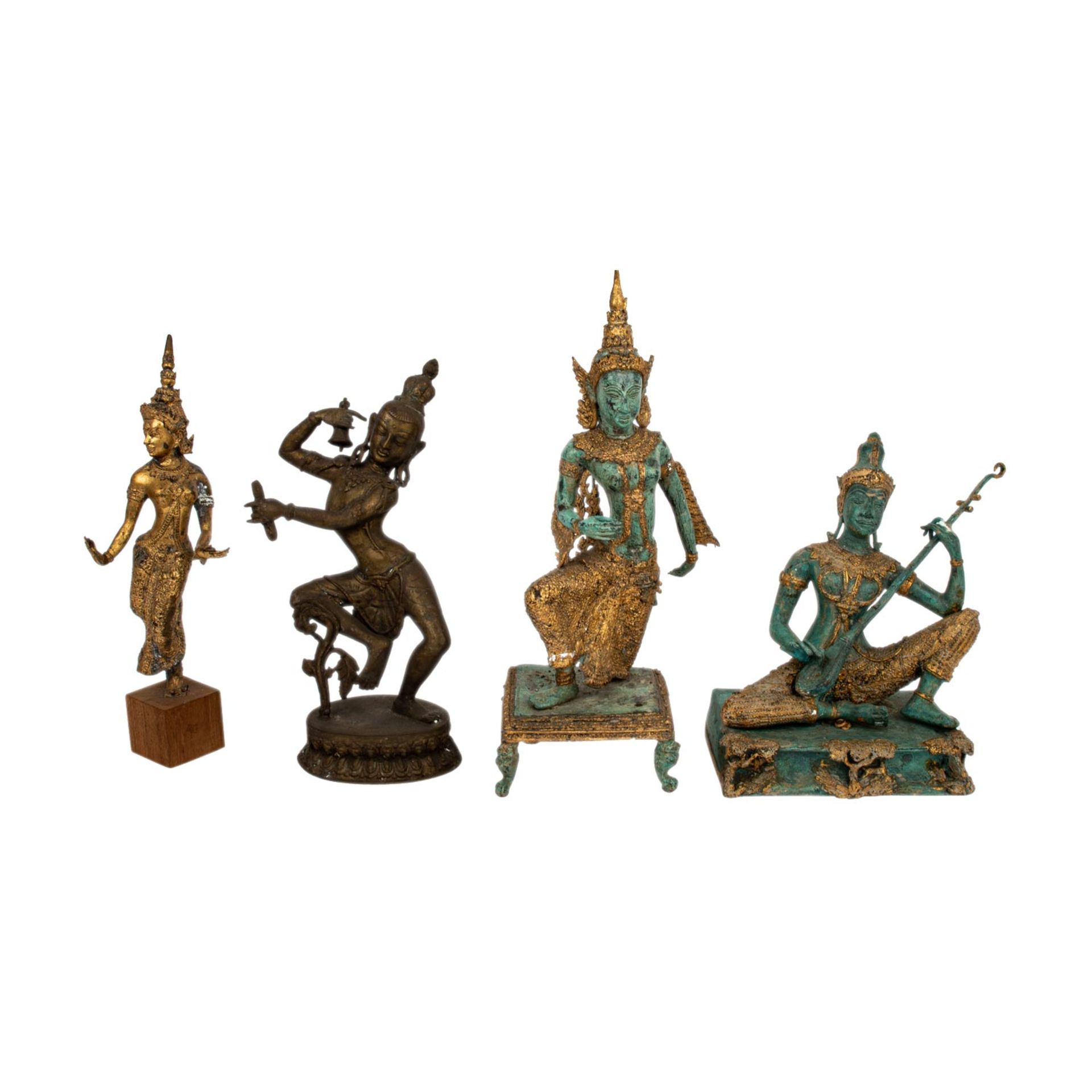 Sammlung von 8 Skulpturen überwiegend aus THAILAND, 20. Jh.:1 Buddha-Kopf und versch - Image 5 of 7
